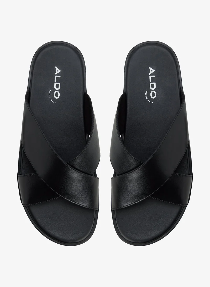 ALDO BLACK Multi Strap Flat Sandals for Men | Best Price UAE